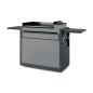 BLACK AND GREY ENAMELLED STEEL CLOSED TROLLEY  FOR PLANCHA PREMIUM 75 FORGE ADOUR