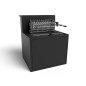 CLOSED MODULE IN BLACK STEEL FOR CHARCOAL GRILL FORGE ADOUR