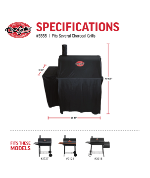 PRO DELUXE CHAR-GRILLER BARBECUE COVER