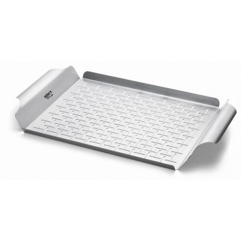 STAINLESS STEEL RECTANGULAR GRILL PAN WEBER STYLE