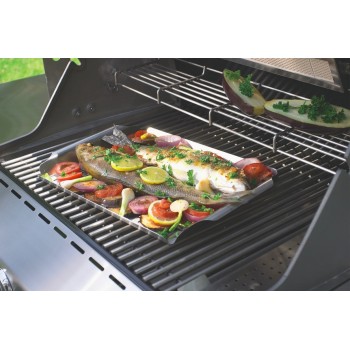 STAINLESS STEEL RECTANGULAR GRILL PAN WEBER STYLE