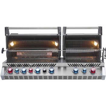 BUILT-IN BARBECUE NAPOLEON PRESTIGE PRO 825 WITH INFRARED REAR & BOTTOM BURNERS STAINLESS STEEL