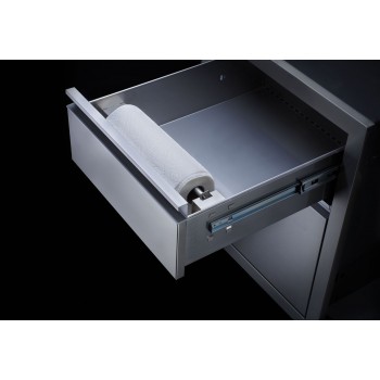 BUILT-IN DOUBLE DRAWER: WASTE BIN AND PAPER TOWEL HOLDER NAPOLEON (55x71cm)