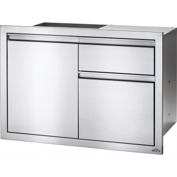 BUILT-IN DOOR AND DOUBLE LARGE AND SMALL DRAWER NAPOLEON (100x71cm)