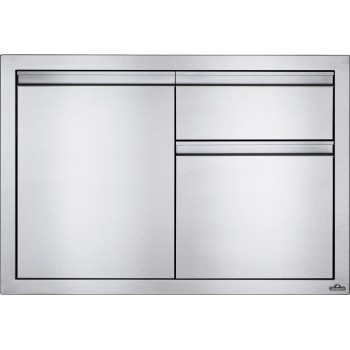 BUILT-IN DOOR AND DOUBLE LARGE AND SMALL DRAWER NAPOLEON (100x71cm)