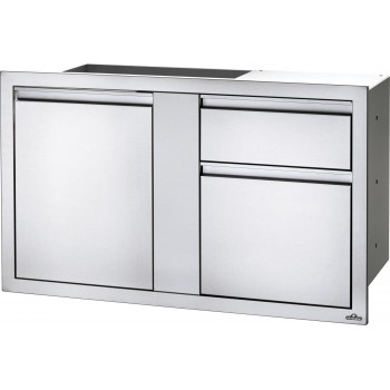 BUILT-IN LARGE DOOR AND DOUBLE LARGE AND SMALL DRAWER NAPOLEON (115x71cm)