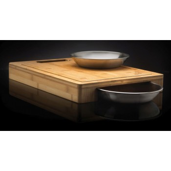 CUTTING BOARD WITH 2 BOWLS NAPOLEON
